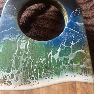 Abstract Ocean-Inspired Art Piece